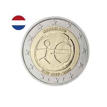 Pays-Bas 2009 - 2 Euro Commémorative - Union économique et monétaire
