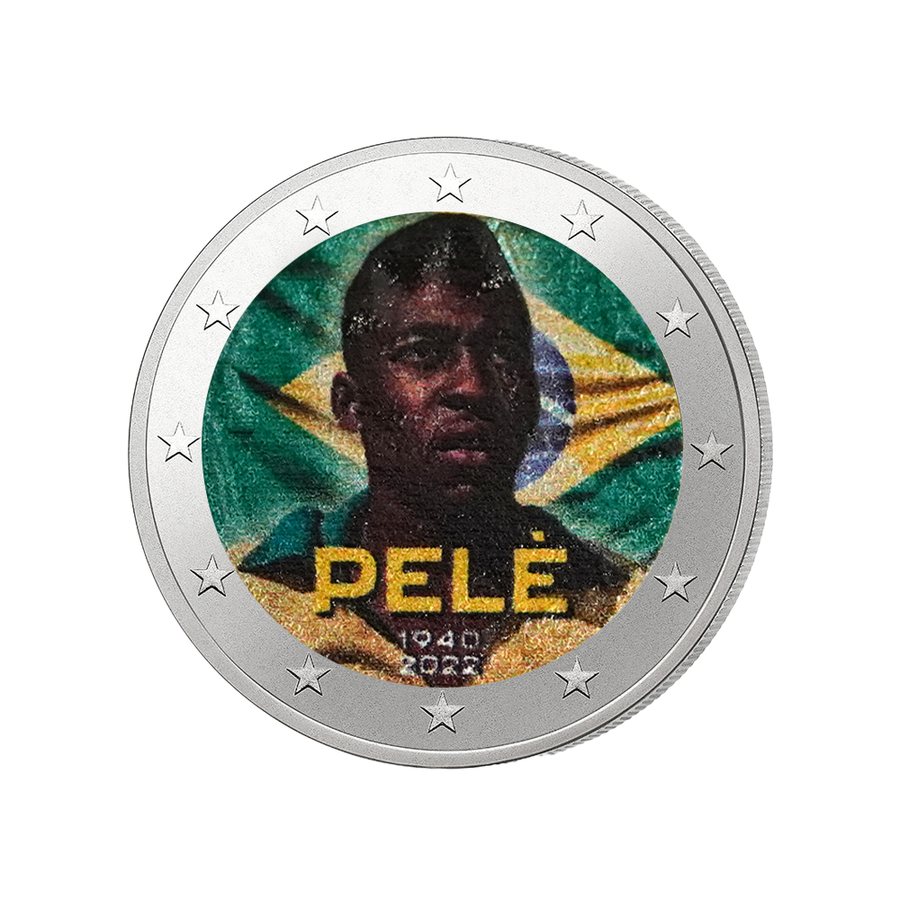 2 Euro -Gedenken - Pelé - farbig