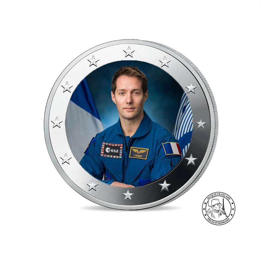 Thomas Pesquet - 2 Euro Commémorative - Colorisée