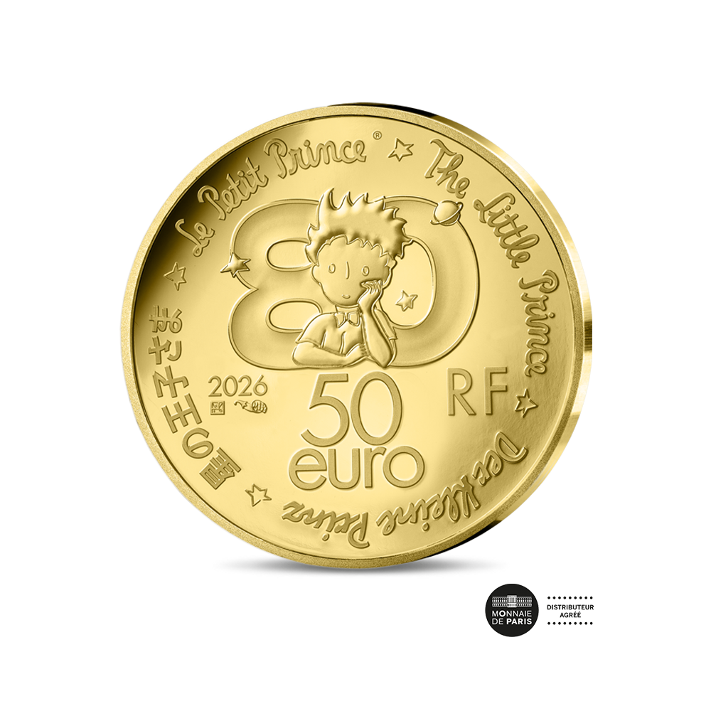 Le Petit Prince - Renard - Monnaie de 50 Euros Or 1/4 Oz - BE 2026