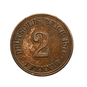 2 pfennig - Wilhelm I - Eagle - 1873-1877