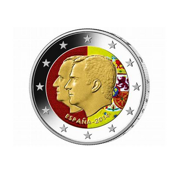 Espagne 2014 - 2 Euro Commémorative - Accession de Philippe VI - Colorisée