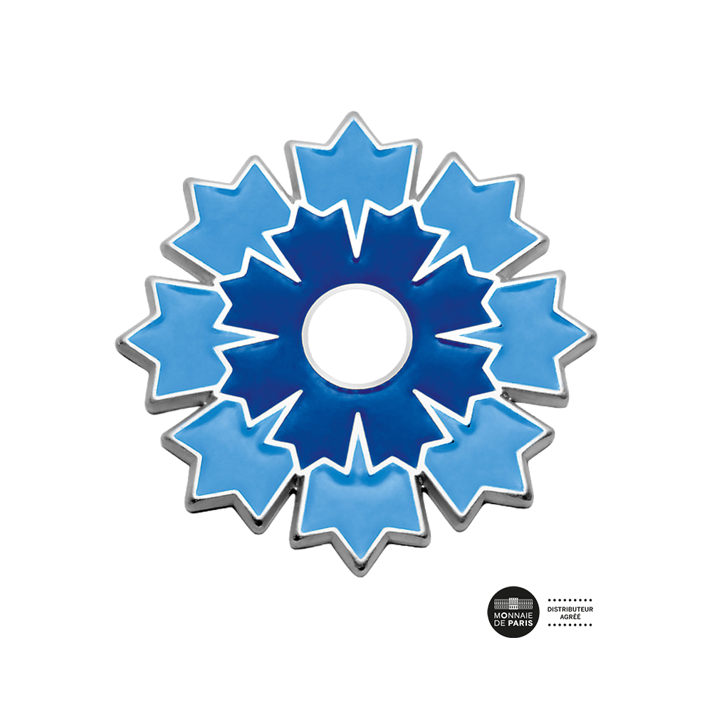 ⁣⁢Den Store Krig - Kornblomst Sølv Pin⁤⁣