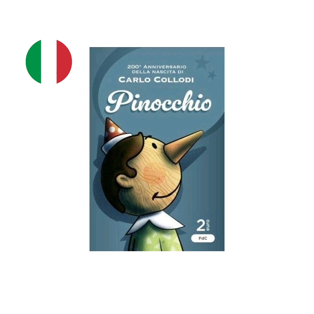 Italie 2026 - Coincard de 2 Euros Commémorative - Pinocchio - FDC