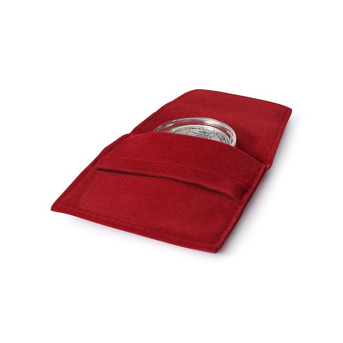 Pochette Premium pour une pièce de monnaie jusqu'à 50 mm (avec ou sans capsule)