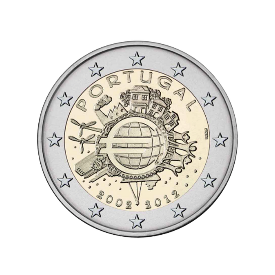 Copy of Portugal 2012 - 2 euro commemorative - 10 years of the euro
