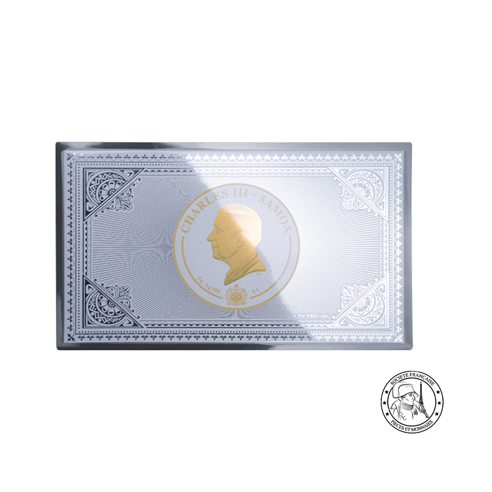 Harry Potter -  Ticket Poudlard Express - Billet de 1 Dollar Argent