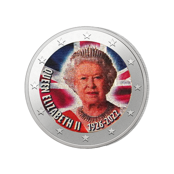 2 Euro commemorative - Queen Elizabeth II - Colorized #2