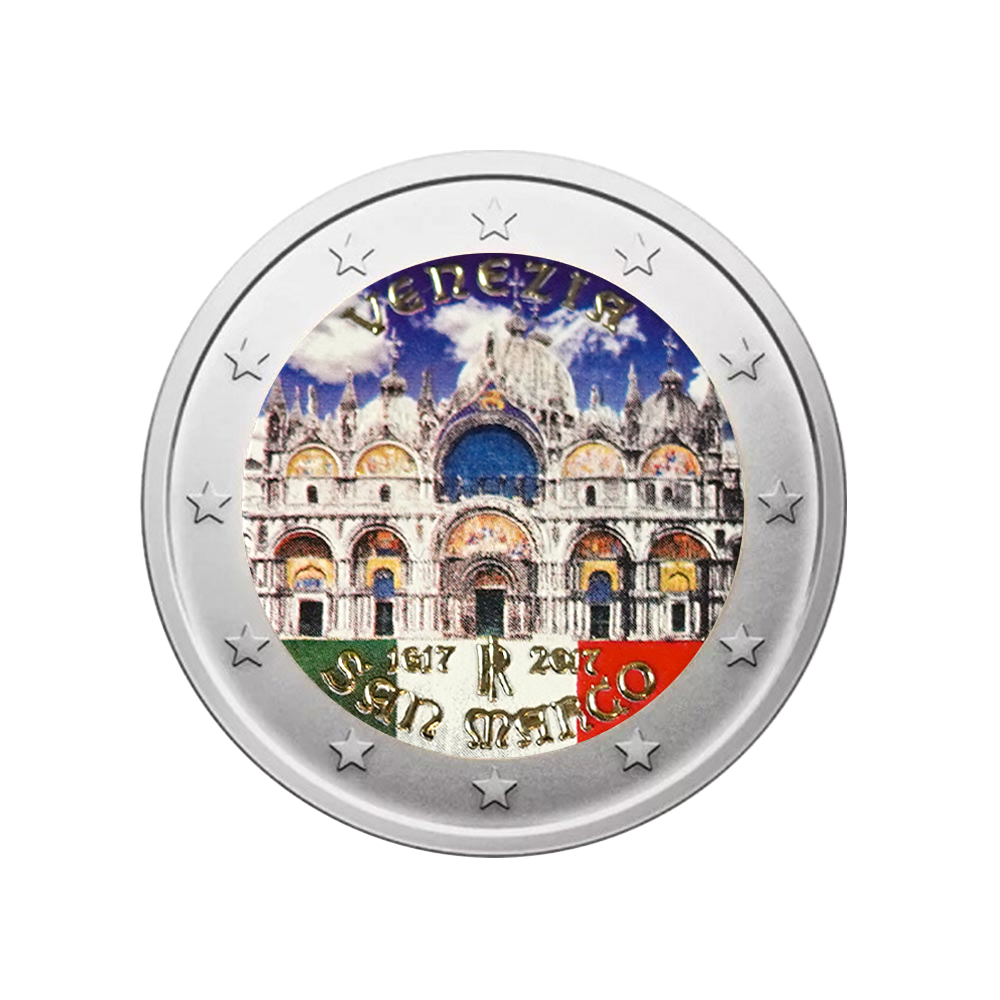 Italie 2017 - 2 Euro Commémorative - Saint Marco - Colorisée