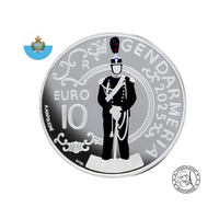 ⁣⁢San Marino - Gendarmeriet - 10 Euro sølvmønt - BE 2025⁤⁣