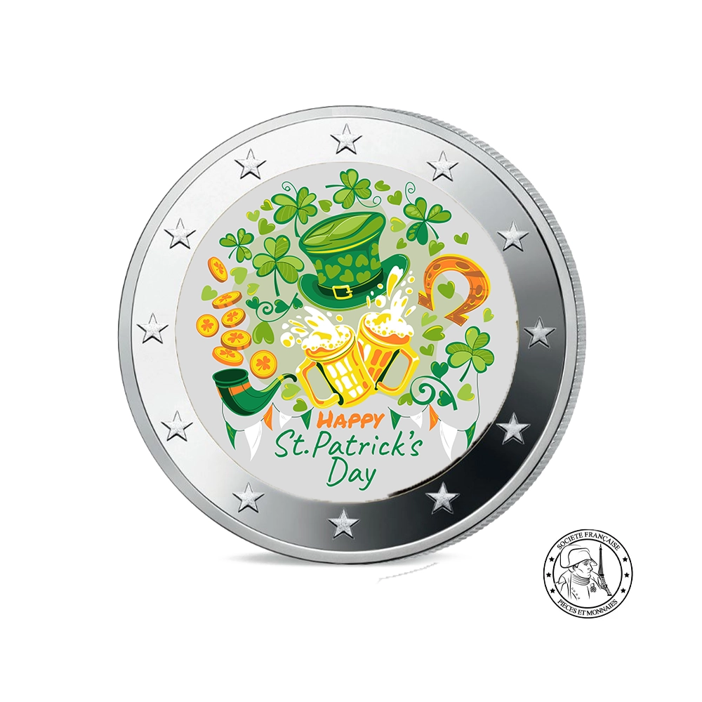Saint-Patrick 2026 - 2 Euro Commémorative - Colorisée