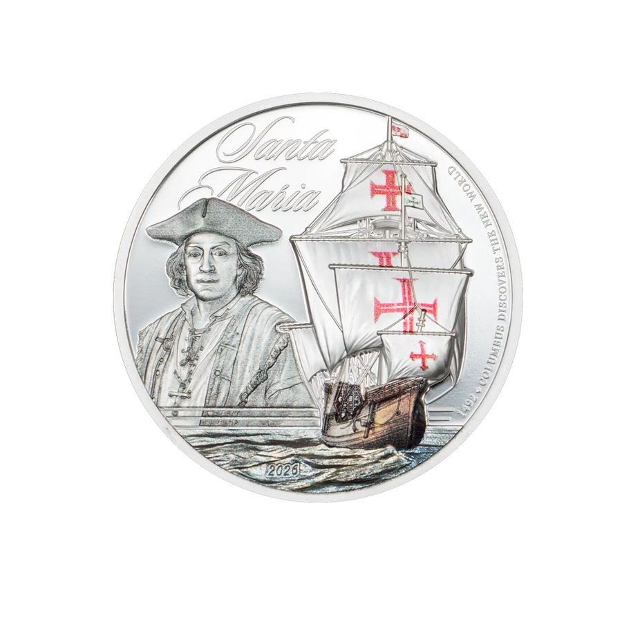 Legends of the Seas - Santa Maria - Monnaie de 5 Dollars - BE 2026