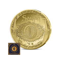 ⁣⁢Ringenes Herre - Saurons øje - 500 Euro mønt - Guld - BU⁤⁣