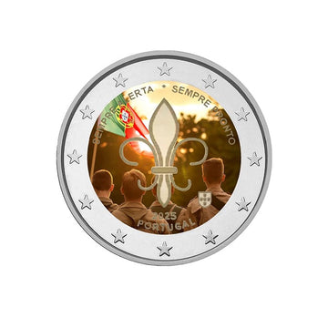 Portugal 2025 - 2 Euro Commémorative - Scoutisme International  - Colorisée (variantes disponibles)