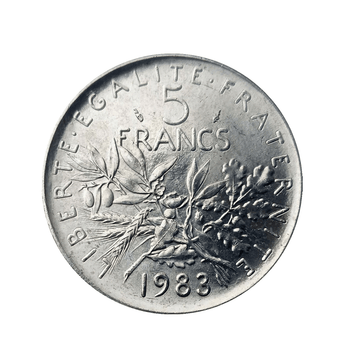 5 francs- Semeuse - France - 1969-2001