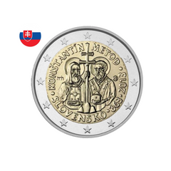 Slovaquie 2013 - 2 Euros Commémorative - 1150e anniversaire de l'arrivée des apôtres Cyrille et Méthode