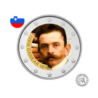 Slovenie 2026 - 2 Euros Commémorative - anniversaire de la naissance d'Ivan Cankar - Colorisées