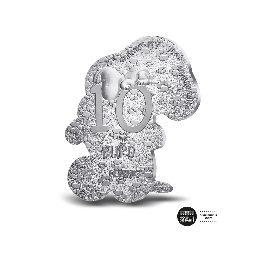 Snoopy - Monnaie de 10€ Argent - BE 2025 (Pièce de forme)