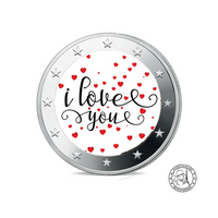 Saint-Valentin 2026 - 2 Euros Commémorative - Colorisée