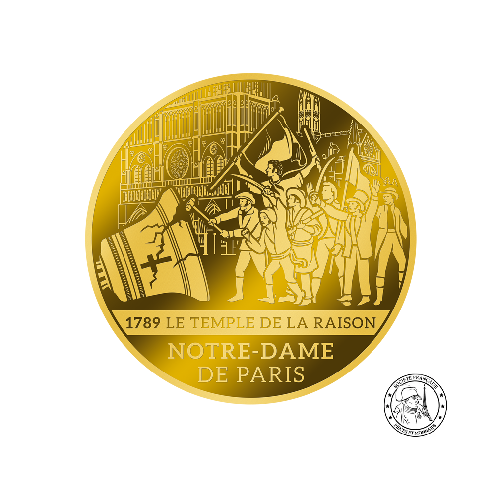 L'histoire de Notre-Dame de Paris - Monnaie de 10 Dollars Or 1/100 Oz - BE 2023