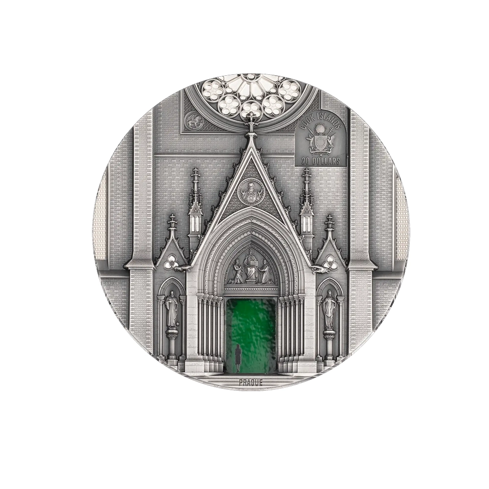 Thiffany Art 2026 - Milan x Prague - Monnaie de 20 Dollars - Antique Finish