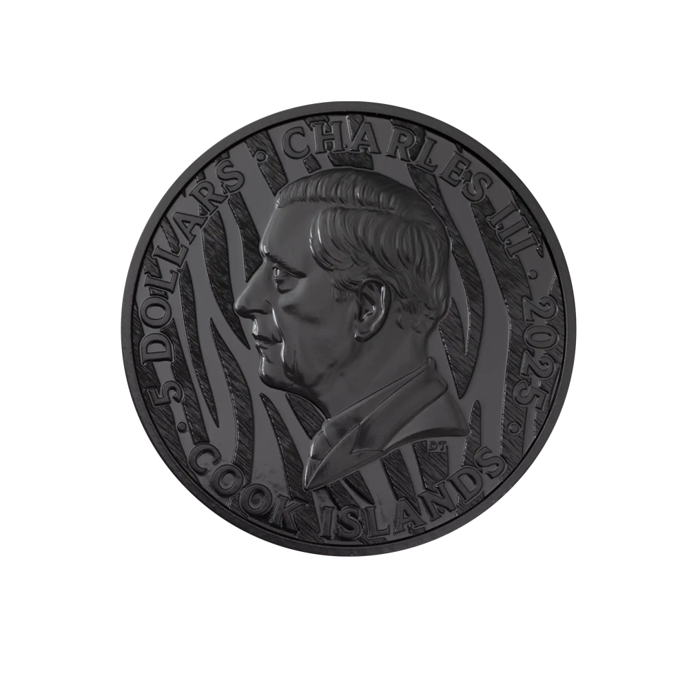 Black and White - Tigre - Monnaie de 5 Dollars - 2025