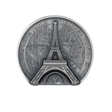 Eiffel Tower - Monnaie de 10$ Argent 2 Oz - 2024