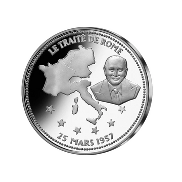 Frappe en argent pur - La France Victorieuse - Le Traité de Rome
