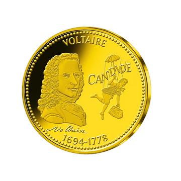 Frappe en or pur - Nos Grands Hommes - Voltaire - 1694-1778