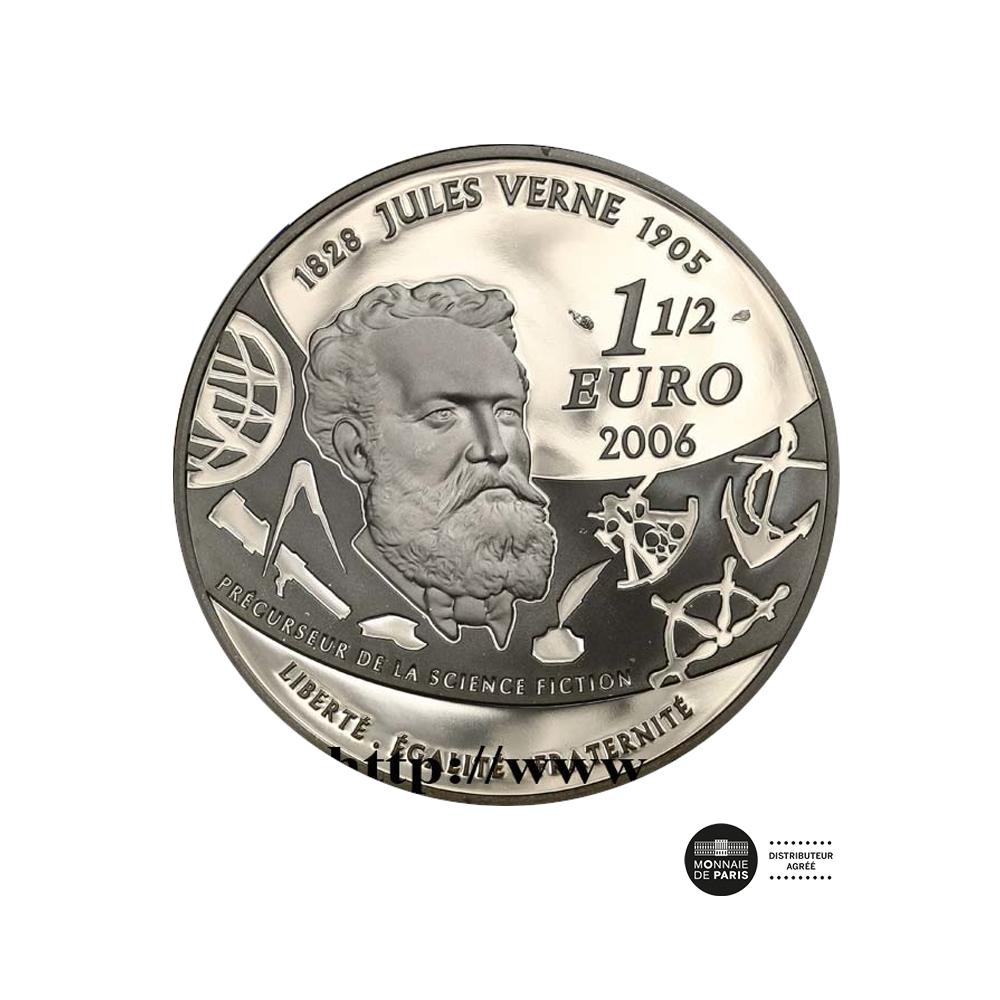20 000 lieues sous les mers - Monnaie de 1,5 Euro Argent - BE 2005
