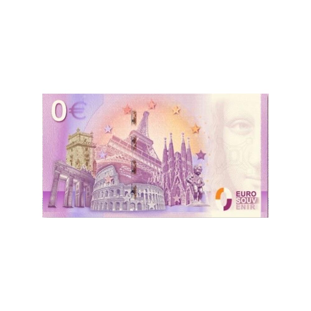 Souvenir ticket from zero to Euro - Palatul Culturii - Iasi - Romania - 2022