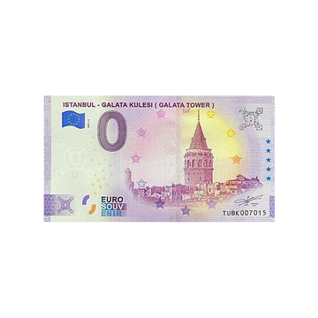 Billet souvenir de zéro euro - Istanbul - Galata Kulesi (Galata Tower) - Turquie - 2021