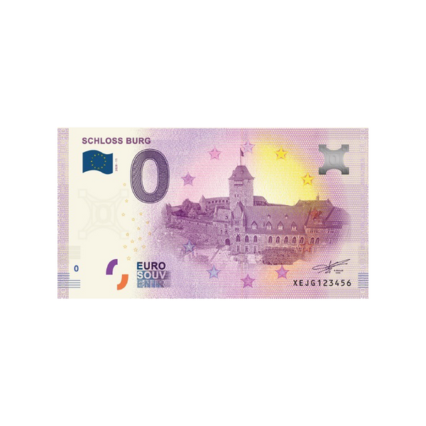 ⁣⁢Zero Euro Souvenir Banknote - Schloss Burg - Germany - 2020⁤⁣