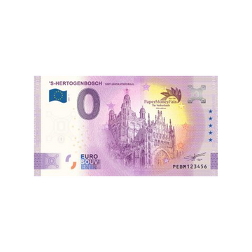 Billet souvenir de zéro euro - 'S-Hertogenbosch - Pays-Bas - 2021