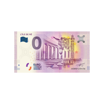 Souvenir ticket from zero euro - the Île de Ré - France - 2019