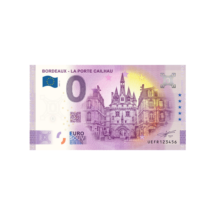 Billet souvenir de zéro euro - Bordeaux - La Porte Cailhau - France - 2021
