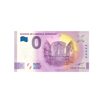 Billet souvenir de zéro euro - Bassins de Lumières, Bordeaux - France - 2021