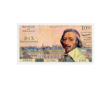 Ticket 10 New Richelieu Francs