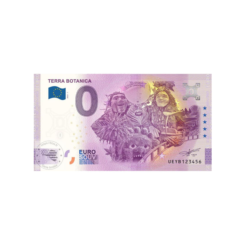 Billet souvenir de zéro euro - Terra Botanica - Personnages - France - 2022