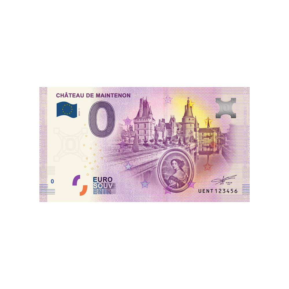 Bilhete de lembrança de zero a euro - Château de Manutenon - França - 2019