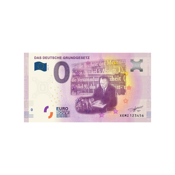 Souvenir Ticket van Zero Euro - Das Deutsche Grundgesetz - Duitsland - 2020