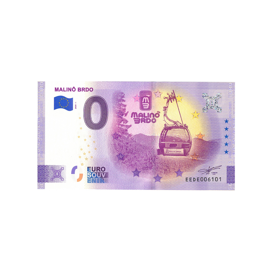 Billet souvenir de zéro euro - Malinô Brdo - Slovaquie - 2020