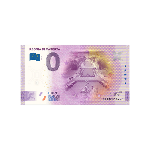 ⁣⁢Null-Euro-Souvenir-Banknote – Reggia Di Caserta – Italien – 2021⁤⁣