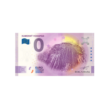 Souvenir -Ticket von Null bis Euro - Kamenný Vodopád - Slowakei - 2021