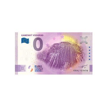Souvenir ticket from zero to Euro - Kamenný vodopád - Slovakia - 2021