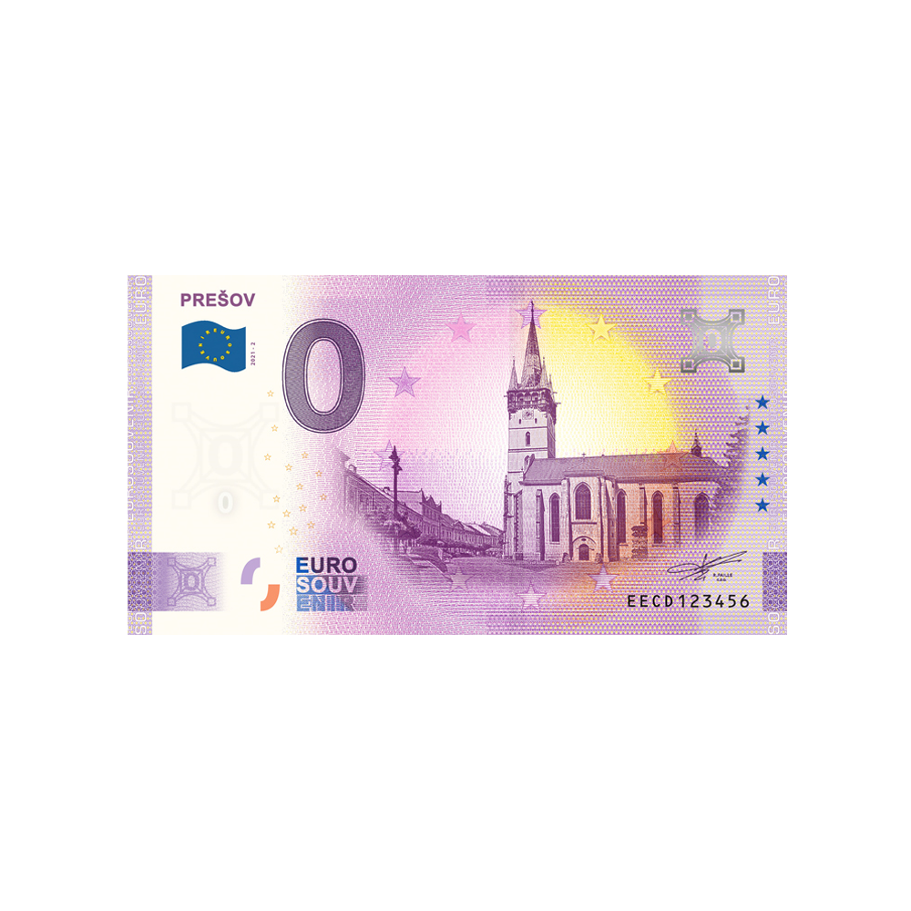 Souvenir -Ticket von Null Euro - Prešov - Slowakei - 2021