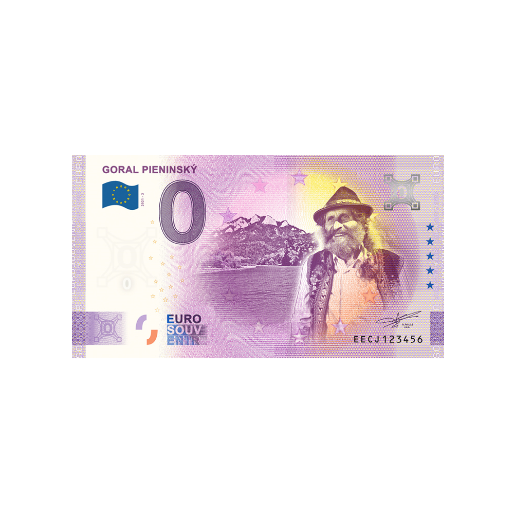 Biglietto di souvenir da zero a euro - Goral Pieninský - Slovacchia - 2021