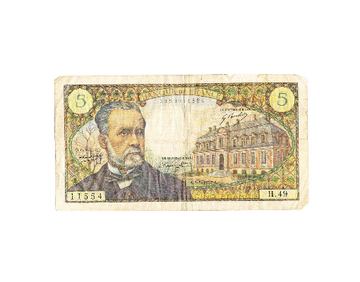 Bilhete 5 Francs Pasteur