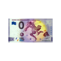 Billet souvenir de zéro euro - Baron Von Münchhausen 300. Geburtstag 11. mai 2020 - Allemagne - 2021