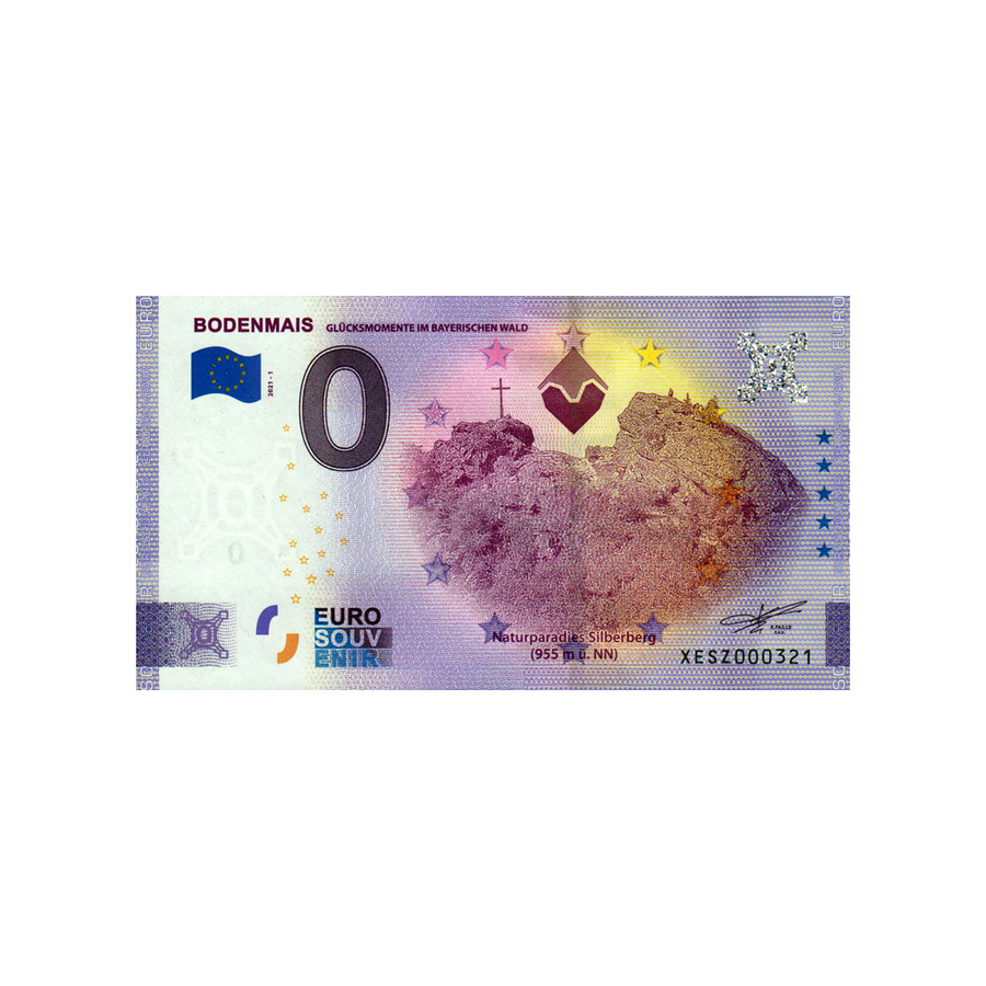 Billet souvenir de zéro euro - Bodenmais glücksmomente im bayerischen wald - Allemagne - 2021